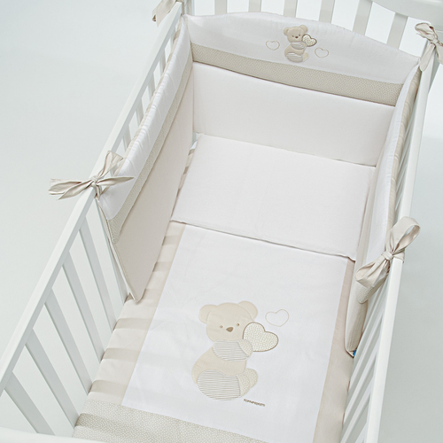 Piumone lettino Piumone lettino Foppapedretti 279174 DOLCECUORE set 3 pz Beige (ord.min.1.00 unità)