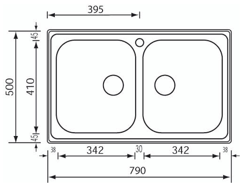 Lavello Lavello CM 010012XCSSP CRISTAL Inox (ord.min.1.00 unità)