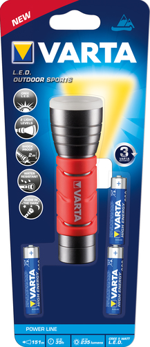 Torcia elettrica Torcia elettrica multiuso 2 livelli luce Varta 017627101421 OUTDOOR SP (ord.min.1.00 unità)