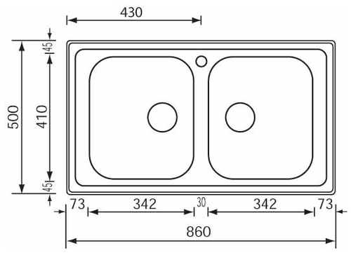 Lavello CM 010014XCSSP CRISTAL Inox Lavello (ord.min.1.00unità)