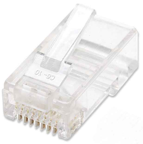 Terminale di rete Manhattan 502399 Plug modulari Cat5e 100 Pz Clear Terminale di rete (ord.min.1.00unità)