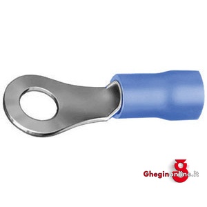 TERMINALI ISOLATI (CF.100PZ.) TIPO AD ANELLO AZZURRO PER CAVI DA MMQ 1,5-2,5 208B 3.6 TERMINALI (cf.100pz.) insulated terminals Prod. SCU
