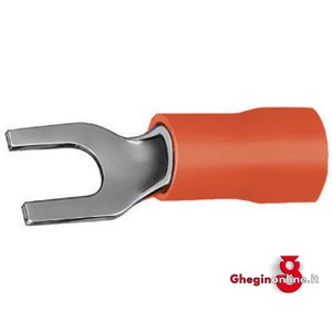 TERMINALI ISOLATI (CF.100PZ.) TIPO A FORCELLA ROSSO PER CAVI DA MMQ 0,25-1,5 208D 6.2 TERMINALI (cf.100pz.) insulated terminals Prod. SCU