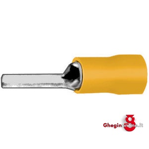 TERMINALI ISOLATI (CF.50PZ.) TIPO A PUNTALE GIALLO PER CAVI DA MMQ 4-6 208I 2.6 TERMINALI (cf.50pz.) insulated terminals Prod. SCU