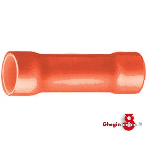 TERMINALI ISOLATI (CF.100PZ.) TIPO A CONNETTORE DI TESTA ROSSO PER CAVI DA MMQ 0,25-1,5 208K 1 4 TERMINALI (cf.100pz.) insulated terminals Prod. SCU