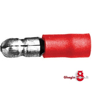 TERMINALI ISOLATI (CF.100PZ.) TIPO CILINDRICO MASCHIO ROSSO PER CAVI DA MMQ 0,25-1,5 208N 4 TERMINALI (cf.100pz.) insulated terminals Prod. SCU