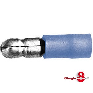 TERMINALI ISOLATI (CF.100PZ.) TIPO CILINDRICO MASCHIO AZZURRO PER CAVI DA MMQ 1,5-2,5 208P 5 TERMINALI (cf.100pz.) insulated terminals Prod. SCU