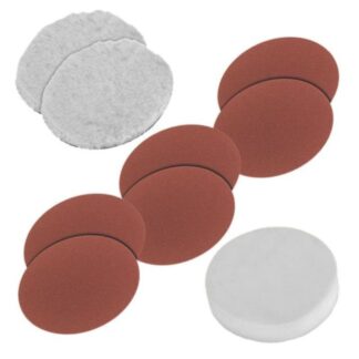 Set ricambio lucidatrice auto Set ricambio lucidatrice auto Einhell 2093233 2 cuffie, 1 tampone e 6 (ord.min.1.00 unità)