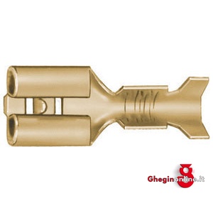 TERMINALI NON ISOLATI (CF.100PZ) TIPO LAMELLARE FEMMINA PER CAVI DA MMQ 0,5-1 209E 7.6 TERM.NON IS.(cf.100pz) unisulated terminals Prod. SCU