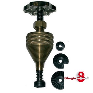 APPARECCHI PER RUBINETTI TIPO PROFESSIONALE; CON 4 FRESE POLL 3/8-1/2-3/4-1 2100 APP. X RUBINETTI taps seat reamers Prod. SCU