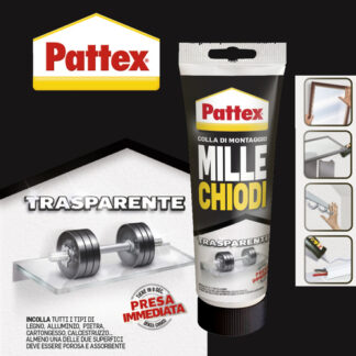Colla montaggio Pattex 2251812 MILLE CHIODI Original Trasparente Colla montaggio (ord.min.1.00unità)