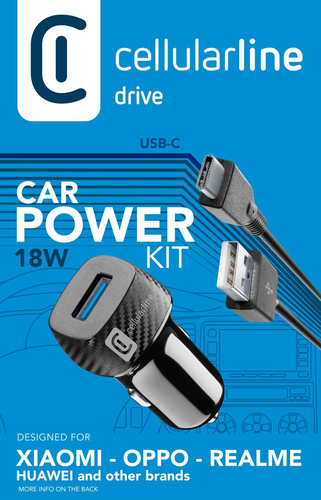 Caricabatterie accendisigari Caricabatterie accendisigari Cellular Line CBRHUKITQCTYCK CAR CHARGER (ord.min.1.00 unità)
