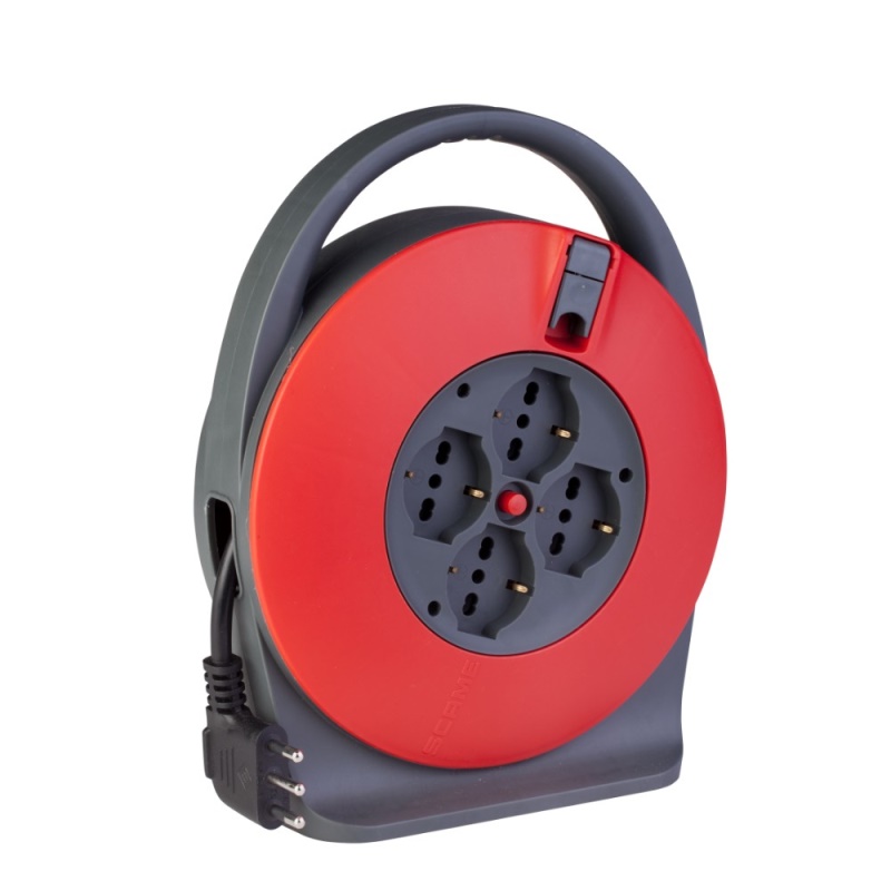 Avvolgicavo elettrico Avvolgicavo elettrico Scame PP2742R SALVASPAZIO 4P Rosso e Nero (ord.min.1.00 unità)