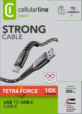 Cavo USB C Cavo USB C Cellular Line TETRACABTYC2MK TETRAFORCE Extreme Cable Xl Bl (ord.min.1.00 unità)