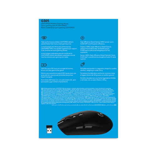 Mouse Mouse Logitech 910 005283 G SERIES G305 Lightspeed Black (ord.min.1.00 unità)
