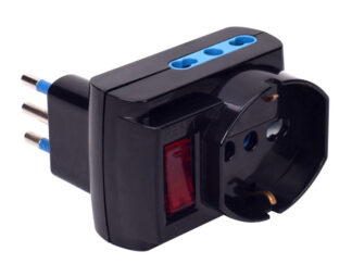 Adattatore presa elettrica Adattatore Poly Pool PP2386 1 con interruttore Nero (ord.min.1.00 unità)