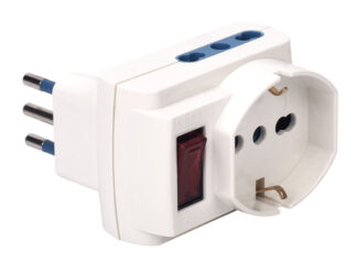 Adattatore presa elettrica Adattatore Poly Pool PP2386 con interruttore Bianco (ord.min.1.00 unità)