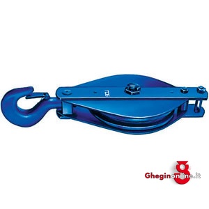 TAGLIE DI SOLLEVAMENTO A 1 ROTELLA PER FUNI IN ACCIAIO 2133A 280 TAGLIE CON 1 ROTELLA pulley blocks Prod. SCU
