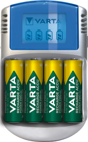 Caricabatterie e batterie Caricabatterie Varta 057070201451 LCD CHARGER Silver (ord.min.1.00 unità)