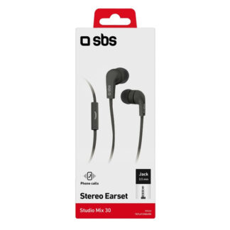 Auricolari microfono filo Auricolari microfono filo Sbs TEFLAT2INEARK STUDIO MIX 30 Black (ord.min.1.00 unità)