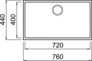 Lavello Lavello Elleci LGQ13048BSO QUADRA 130 SOTTOTOP Cemento (ord.min.1.00 unità)