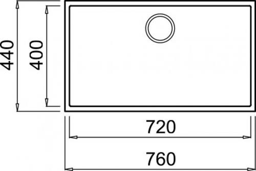 Lavello Lavello Elleci LGQ13048BSO QUADRA 130 SOTTOTOP Cemento (ord.min.1.00 unità)