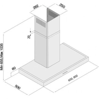Cappa libera installazione Cappa SilverLine 3170 9 733 02 Inox (ord.min.1.00 unità)
