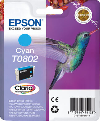 Cartuccia stampante Cartuccia stampante Epson C13T08024011 CLARIA T0802 (ord.min.1.00 unità)