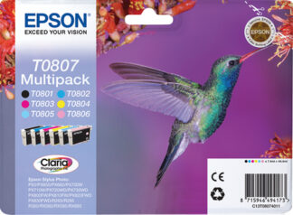 Set cartucce stampante Epson C13T08074010 CLARIA Multipack T0807 Set cartucce stampante (ord.min.1.00unità)