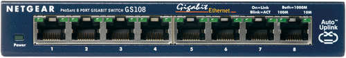 Switch di rete Switch di rete Netgear GS108GE PROSAFE Unmanaged Blue (ord.min.1.00 unità)