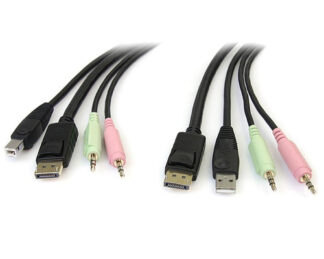 Kvm switch Kvm switch Startech.Com DP4N1USB6 Displayport Usb 4in1 con Audio e Mic (ord.min.1.00 unità)