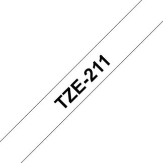 Nastro etichettatrice Brother TZ 211 P TOUCH Nero su Bianco Nastro etichettatrice (ord.min.1.00unità)