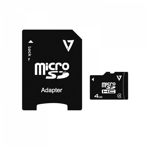 Scheda di memoria V7 VAMSDH4GCL4R 2E Black Scheda di memoria (ord.min.1.00unità)