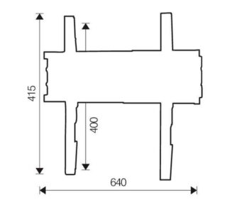 Supporto monitor TV parete Supporto monitor TV parete Itb OM06144 OMB Slim 600 Nero (ord.min.1.00 unità)