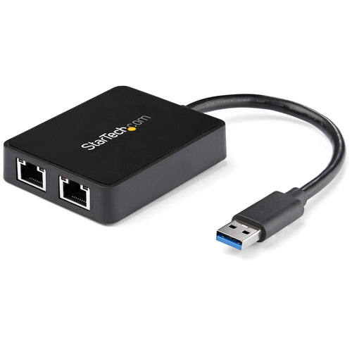 Adattatore di rete Adattatore di rete Startech.Com USB32000SPT USB 3.0 Dual Black (ord.min.1.00 unità)