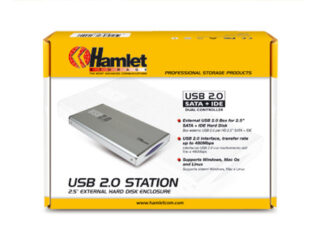 Box esterno hard disk Box esterno hard disk Hamlet HXD2CCUU Usb 2.0 Dual Controller (ord.min.1.00 unità)