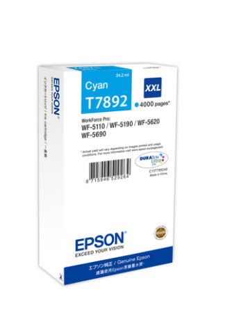 Cartuccia stampante Cartuccia stampante Epson C13T789240 T7892 XXL (ord.min.1.00 unità)