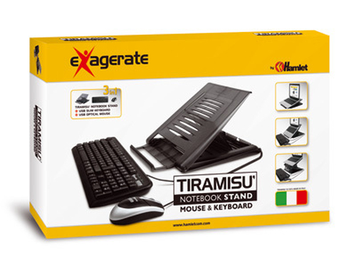 Supporto notebook Supporto notebook Hamlet XTMS100KM TIRAMISU Stand Bundle con Tastiera (ord.min.1.00 unità)