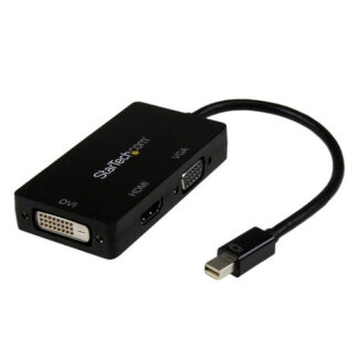 Convertitore video Convertitore video Startech.Com MDP2VGDVHD mDP 3in1 VGA DVI HDMI Black (ord.min.1.00 unità)