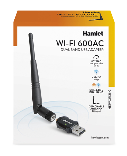Adattatore WI FI Adattatore Hamlet HNW600ACU Ac600 (ord.min.1.00 unità)