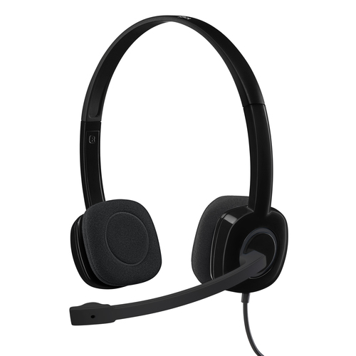 Cuffie microfono filo Logitech 981 000589 H SERIES H151 Stereo Headset Cuffie microfono filo (ord.min.1.00unità)