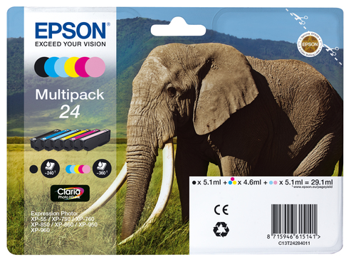 Set cartucce stampante Set cartucce stampante Epson C13T24284011 CLARIA Multipack T24 (ord.min.1.00 unità)