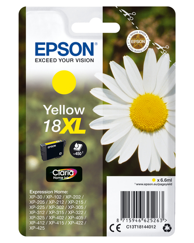 Cartuccia stampante Cartuccia stampante Epson C13T18144012 CLARIA 18 XL (ord.min.1.00 unità)