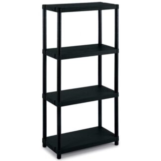 Scaffale in kit Scaffale Terry 1001610 3060 S 4 Nero (ord.min.1.00 unità)