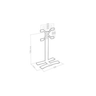Carrello porta tv e monitor Carrello monitor Itb ER039050 ERARD Will 1400 XL Black e Silver (ord.min.1.00 unità)