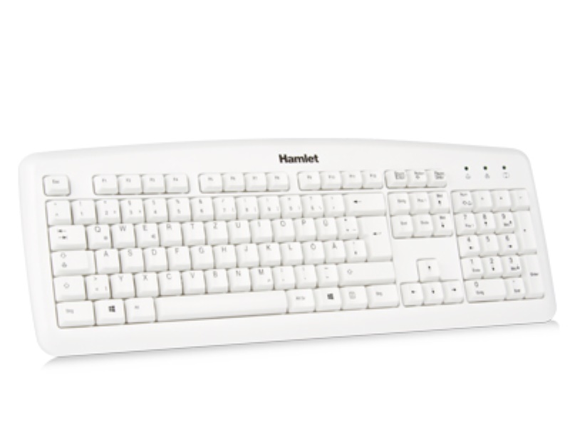 Tastiera computer Tastiera computer Hamlet XKKITA2 D1W WH German Wired Bianco (ord.min.1.00 unità)
