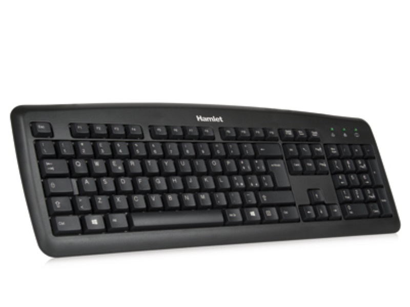 Tastiera computer Tastiera computer Hamlet XKKITA2 D1W BK German Wired Black (ord.min.1.00 unità)