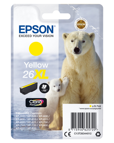 Cartuccia stampante Cartuccia stampante Epson C13T26344012 CLARIA 26 XL (ord.min.1.00 unità)