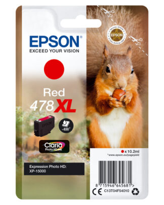 Cartuccia stampante Cartuccia stampante Epson C13T04F54010 CLARIA 478 XL (ord.min.1.00 unità)