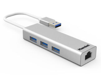 Adattatore di rete Adattatore di rete Hamlet XHUB330LAN Type a + Hub 3 Porte Silver (ord.min.1.00 unità)